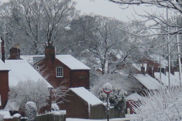 A snowy day in Kirk Langley