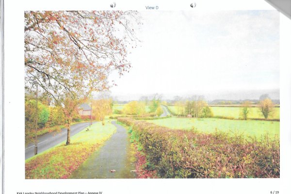 Looking down Moor Lane from Langley Common towards Kirk Langley village